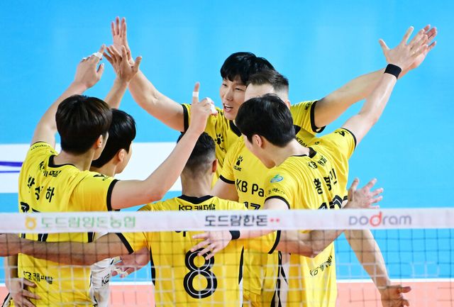 프로배구 V리그 남자부 KB손해보험이 창단 후 최다 기록인 8연승을 질주했다. /KOVO 제공