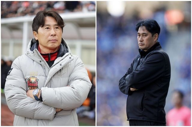 프로축구 K리그1(1부) FC서울의 사령탑 김기동 감독(왼쪽)과 유병훈 FC안양 감독. /한국프로축구연맹 제공