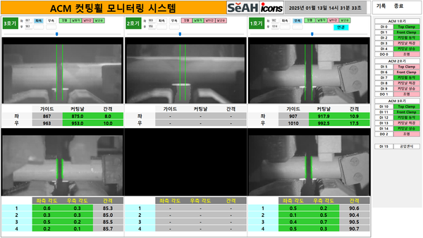 ACM 직각도모니터링 화면. / 아이콘스 제공.&nbsp;