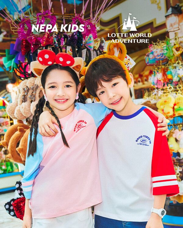 네파키즈가 롯데월드와 함께한 콜라보레이션 상품을 공개했다. /네파 제공