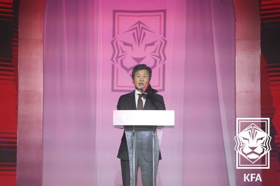 4연임에 성공한 정몽규 대한축구협회장. /KFA 제공