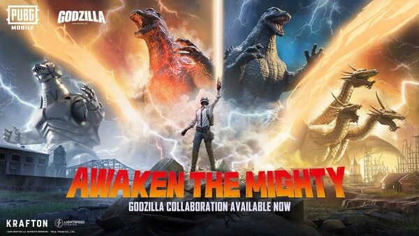 크래프톤의 배틀그라운드 모바일이 전 세계적으로 유명한 괴수 IP ‘고질라’와 파트너십을 체결했다./크래프톤