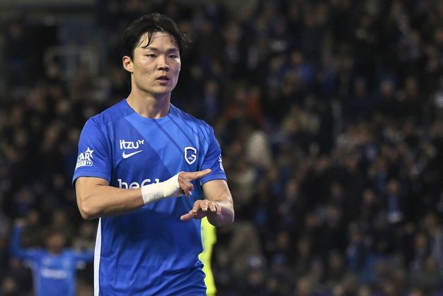 21분을 소화하면서 후반 막판 3분 동안 시즌 11·12호 골을 넣은 헹크 공격수 오현규. /연합뉴스