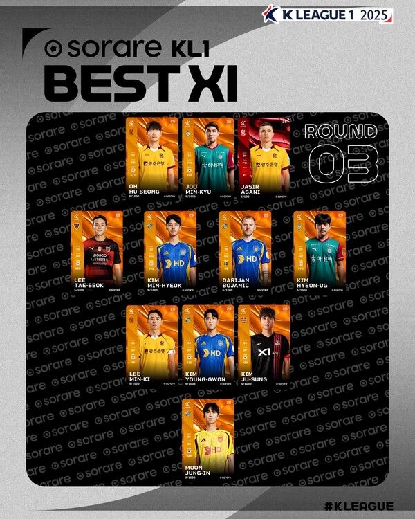 하나은행 K리그1 2025 3라운드 베스트11. /한국프로축구연맹 제공
