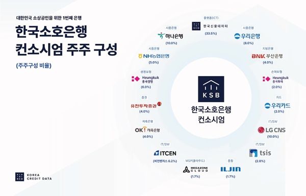 한국소호은행 컨소시엄 주주구성 현황. /한국신용데이터 제공