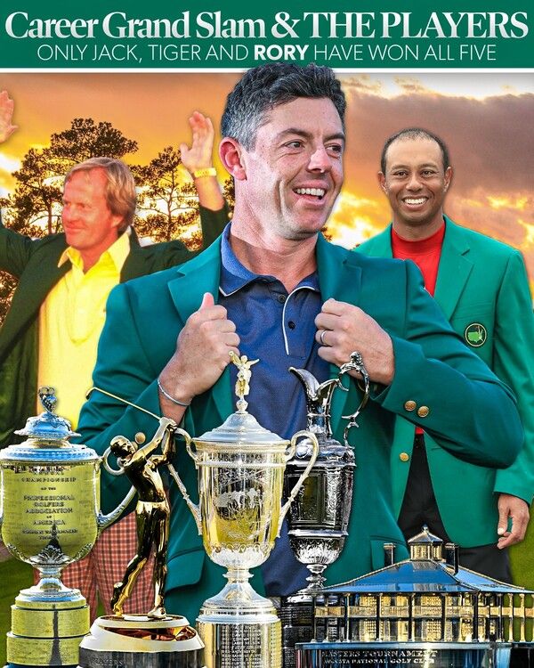 로리 매킬로이(가운데). /PGA 투어 페이스북