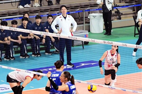 한국-태국 올스타 슈퍼매치 나선 한국 올스타. /한국배구연맹 제공