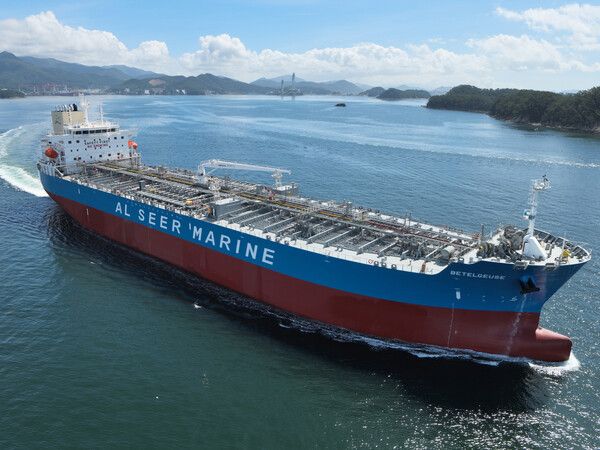 케이조선이 이번에 수주한 5만DWT급 석유화학제품운반선의 동형선./케이조선