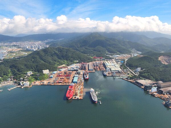 경남 창원시 진해구에 위치한 중형 조선사 케이조선 전경./케이조선