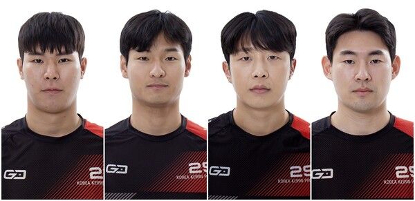 왼쪽부터 박건수(29기·A1·김포), 김태호(29기·A1·청평),이성재(29기·A1·전주), 김태완(29기·A1·동서울). /국민체육진흥공단 제공
