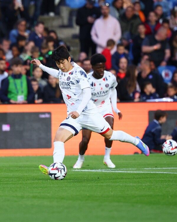 몽펠리에전에 나선 이강인. /PSG 페이스북