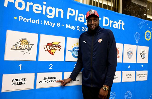 한국전력으로부터 지명을 받은 쉐론 베논 에반스. /한국배구연맹 제공