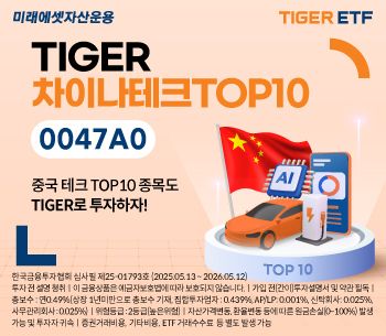 미래에셋자산운용이 ‘TIGER 차이나테크TOP10 ETF’를 신규 상장한다. /미래에셋자산운용 제공