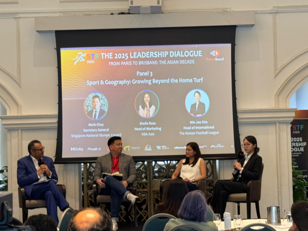 한국프로축구연맹이 'STF 컨퍼런스에서 K리그 해외 사업 전략을 소개했다. 가장 우측이 한국프로축구연맹 해외사업팀 김민주 팀장. /한국프로축구연맹 제공