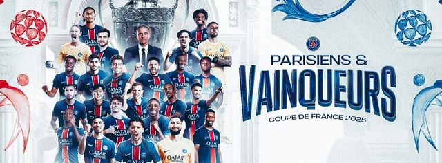 파리 생제르맹(PSG)이 25일(한국시간) 열린 랭스와 2024-2025 프랑스컵 결승에서 3-0 대승을 거두고 우승을 차지했다. /PSG 페이스북