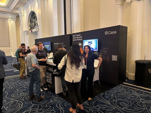 비트코인 2025에 참가한 Casa 업체 부스 /사진=업루트컴퍼니