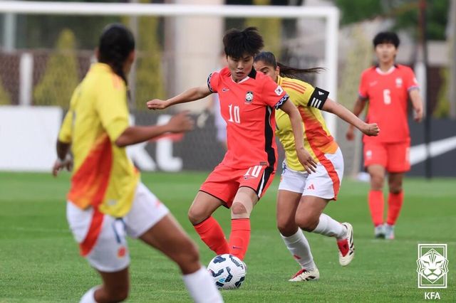 ]&nbsp;여자 축구 대표팀의 간판 지소연(시애틀 레인). /KFA 제공