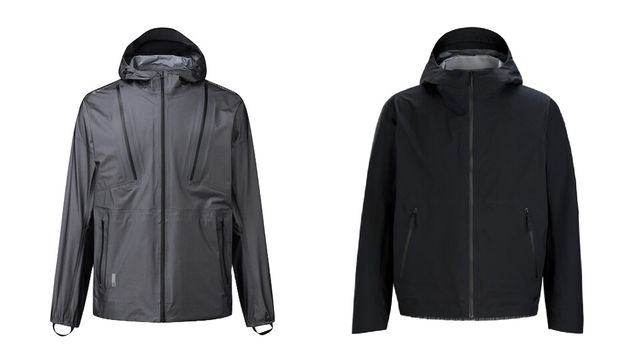 살로몬 'UNI 트레일 그릿 고어텍스 3L 재킷'(왼쪽)과 아크테릭스 베일런스 '시캔트 SL 재킷'. /고어코리아 제공