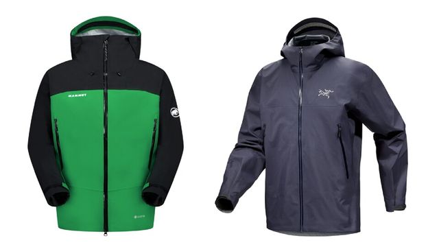 고어텍스 ePE 소재가 적용된 마무트의 '알파인 가이드 하드쉘 후드 재킷’(왼쪽)과 아크테릭스의 '베타 SL 재킷'. /고어코리아 제공