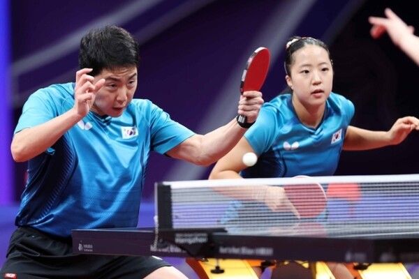 임종훈-신유빈 조. /대한탁구협회 제공