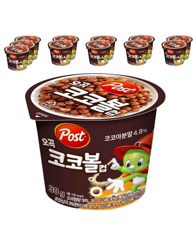 쿠팡에서 판매되는 포스트 오곡 코코볼 컵 이미지 캡처&nbsp;&nbsp;