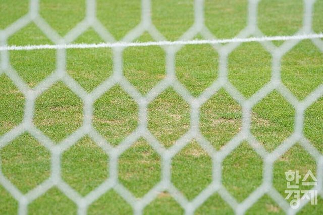 30일 오후 8시 수원월드컵경기장에서 뉴캐슬과 ‘2025 쿠팡플레이 시리즈’&nbsp; 경기가 열리는 수원월드컵경기장의 잔디. /최대성 기자