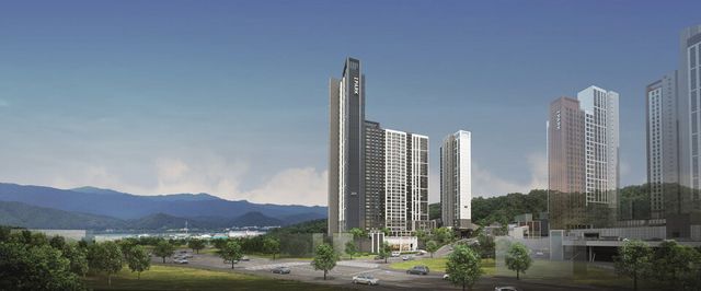 춘천 레이크시티 2차 아이파크 주경투시도./HDC현산