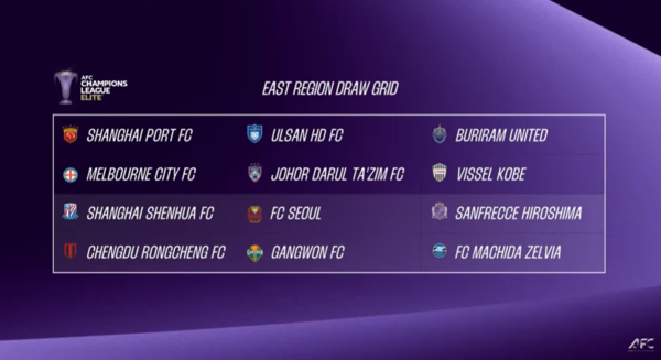 아시아축구연맹(AFC)&nbsp;챔피언스리그 엘리트(ACLE)에 나서는 동아시아 팀들. /AFC