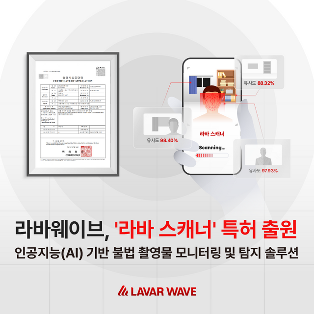 라바웨이브가 자체 개발한 인공지능(AI) 기반 불법 촬영물 모니터링 및 탐지 솔루션 ‘라바 스캐너’의 특허를 출원했다./라바웨이브