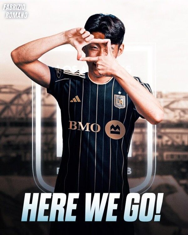 손흥민의 LA FC 이적이 유력한 분위기다. 파브리치오 로마노는 자신의 SNS에 손흥민이 LA FC 유니폼을 입은 합성 사진을 게재했다. /파브리치오 로마노 인스타그램