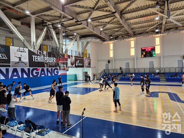 지난 5일부터 대만 타이베이에서 전지 훈련을 진행 중인 프로농구 고양 소노. /류정호 기자