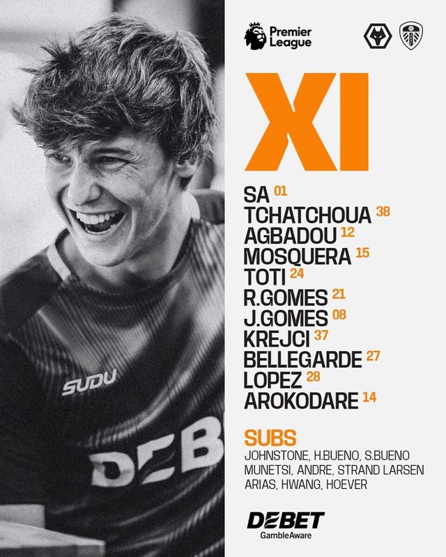 울버햄프턴 황희찬이 리즈전 교체 명단에 포함됐다. /울버햄프턴 페이스북 갈무리