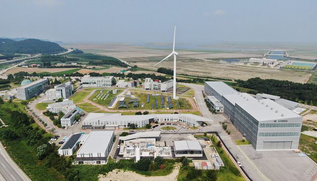 수전해 기반 수소 생산기지 전경 모습./현대건설