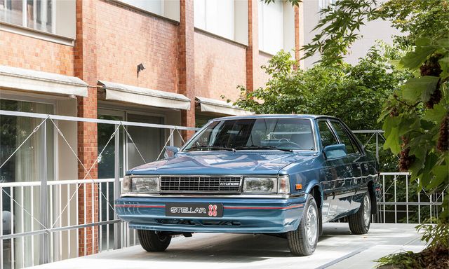 &nbsp;'By your side – 스텔라 & 쏘나타' 전시에서 선보이는 '스텔라 88' 복원 차량./현대자동차