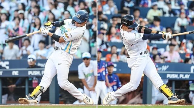 김주원이 좌우 타석을 오가고 있다. /NC 다이노스 제공