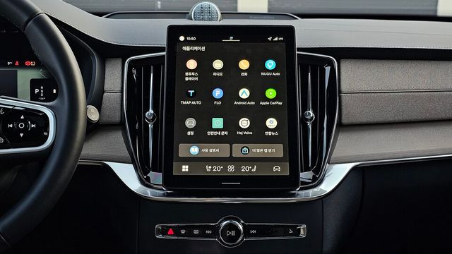 볼보 'XC90'의 '11.2인치 독립형 고해상도 디스플레이'./곽호준 기자