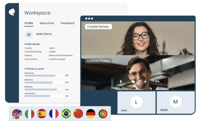 고플루언트는 한국 B2B 온라인 어학 교육 시장에서 ‘가장 비즈니스에 특화된 하이엔드 솔루션’이라는 독자적인 위치를 점하고 있다./고플루언트