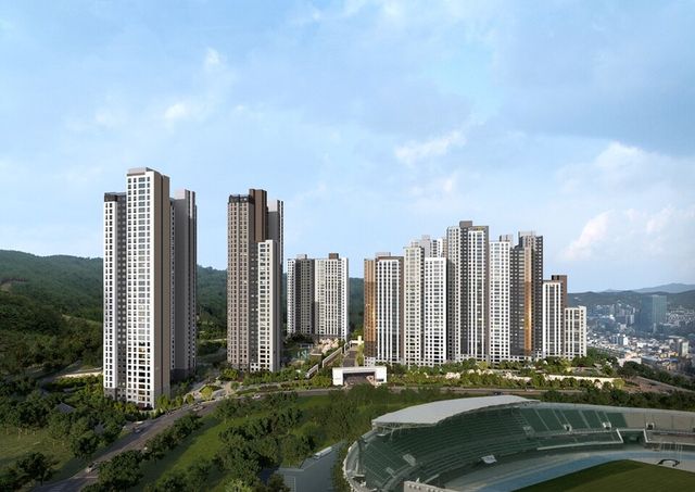 두산위브더제니스 구미 주경투시도./두산건설