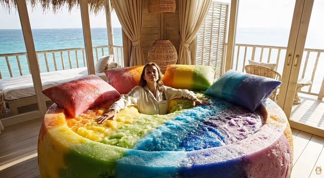 유튜브에서 유행 중인 AI로 만든 침대 영상./Dreamatic asmr 채널 갈무리