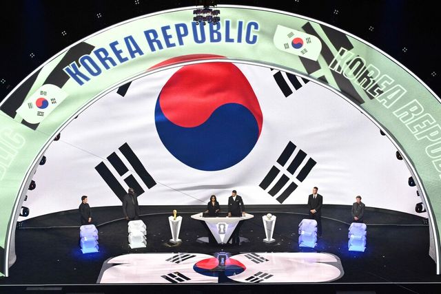 2026 국제축구연맹(FIFA) 북중미 월드컵 본선 조추첨에서 소개된 한국. /연합뉴스
