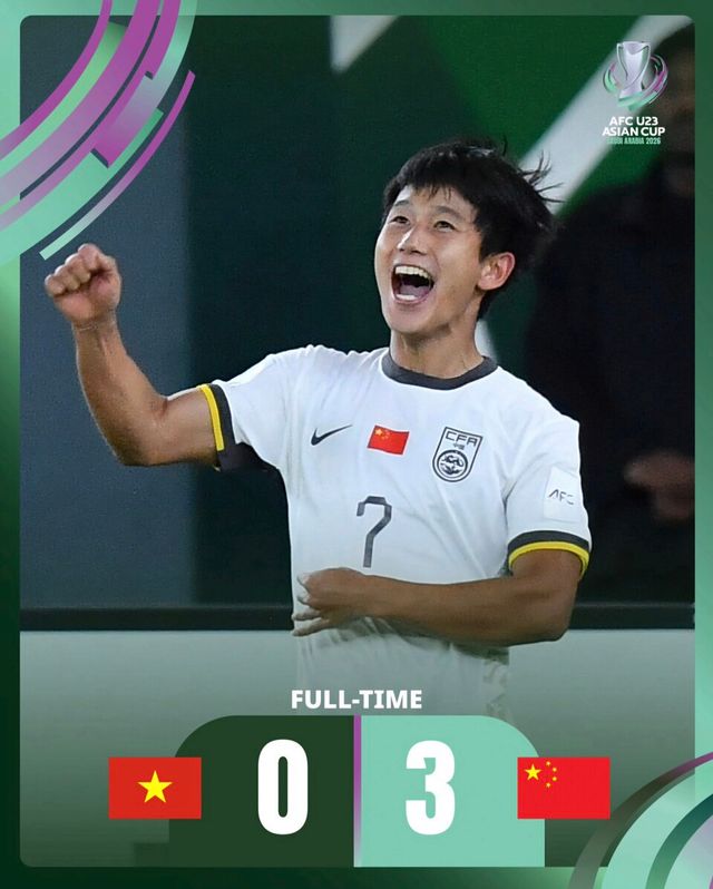 2026 아시아축구연맹(AFC) 23세 이하(U-23) 아시안컵 준결승에서 중국에 0-3으로 완패한 베트남. /AFC 인스타그램