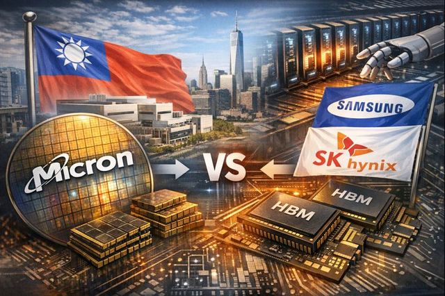 마이크론 vs 삼성 & SK hynix./