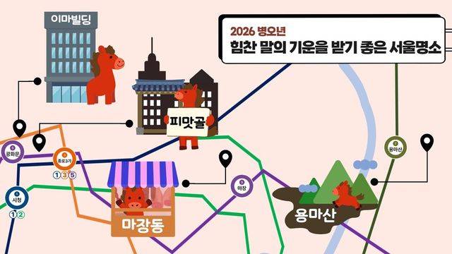 병오년 새해 힘찬 말의 기운을 받기 좋은 서울 명소 지도. /서울관광재단 제공
