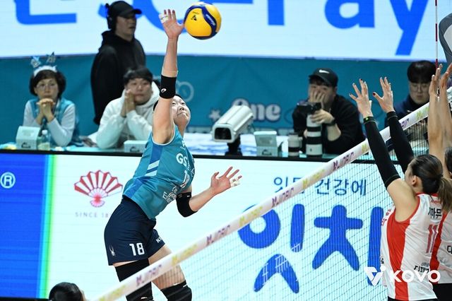 권민지가 공격을 시도하고 있다. /한국배구연맹 제공