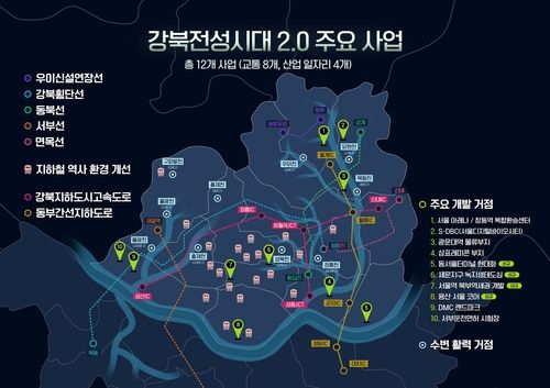 다시 강북전성시대 2.0 주요사업./서울시