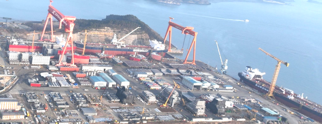 전남 해남에 위치한 대한조선 야드 전경./대한조선