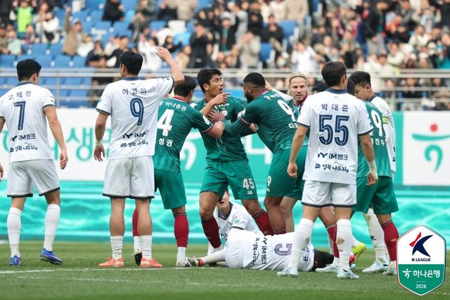 프로축구 K리그1(1부) 대전 하나 시티즌이&nbsp;개막 후 3경기 무승에 빠졌다. /한국프로축구연맹 제공