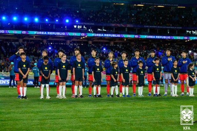 한국 여자축구 대표팀 선수단 모습. /대한축구협회 제공