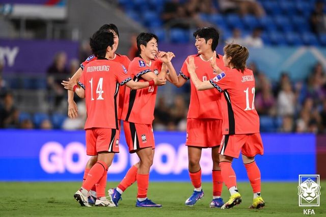 여자축구 대표팀이 여자아시안컵 이란전에서 3-0으로 승리했다. /대한축구협회 제공