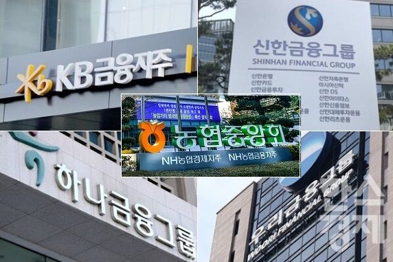 금융권 디지털 전환이 가속화되고 있는 가운데 주요 은행권이 디지털 금융플랫폼 경쟁이 치열해지고 있다. /한스경제-DB, NH농협금융지주 제공